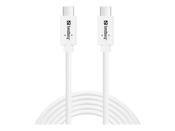 Sandberg - USB-kabel - 24 pins USB-C (hann) til 24 pins USB-C (hann) - USB 3.1 Gen 2 - 2 m