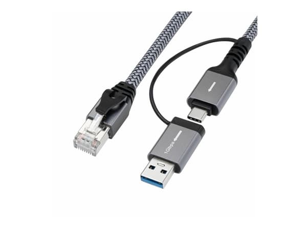 MicroConnect - Netværkskabel - RJ-45 (han) til 24 ben USB-C, USB type A - 2 m - FTP - CAT 6