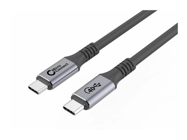 MicroConnect - USB-kabel - 24 pin USB-C (hane) rak till 24 pin USB-C (hane) rak - USB4 Gen3x2 - 20 V