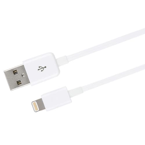 USB-A til Lightning-kabel 1m Hvit