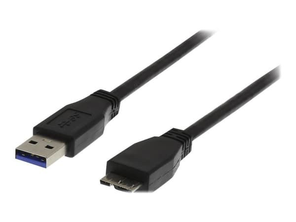 DELTACO USB3-005 - USB-kabel - USB type A (hann) til Micro-USB type B (hann) - USB 3.0 - 50 cm