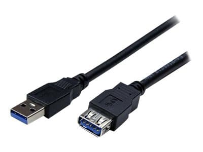 StarTech.com 2m svart SuperSpeed ​​​​USB 3.0-forlengelseskabel A til A - M/F - USB-forlengelseskabel