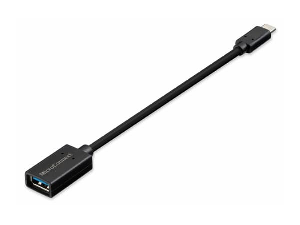 MicroConnect - USB-sovitin - USB-tyyppi A (naaras) 24-pinniseen USB-C:hen (uros) - USB 3.2 Gen 1 - 20 cm
