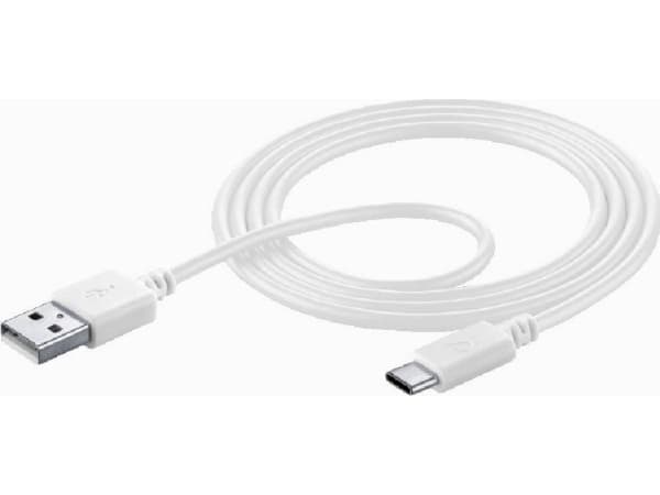 Cellular Line - USB-kabel - 24-bens USB-C (hanstik) til USB (hanstik) - 1,2 m - hvid