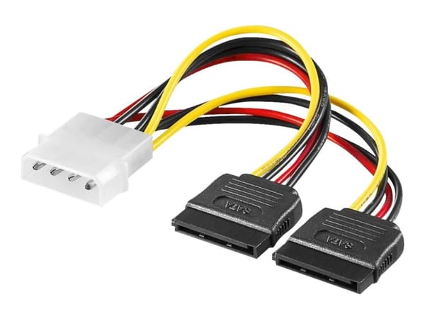goobay - SATA-kabel - 4 pins intern strøm (hann) til SATA strøm (hann) - 13 cm
