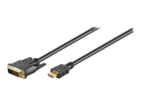 MicroConnect - Adapterkabel - HDMI han til DVI-D han - 1,8 m - sort - tovejs