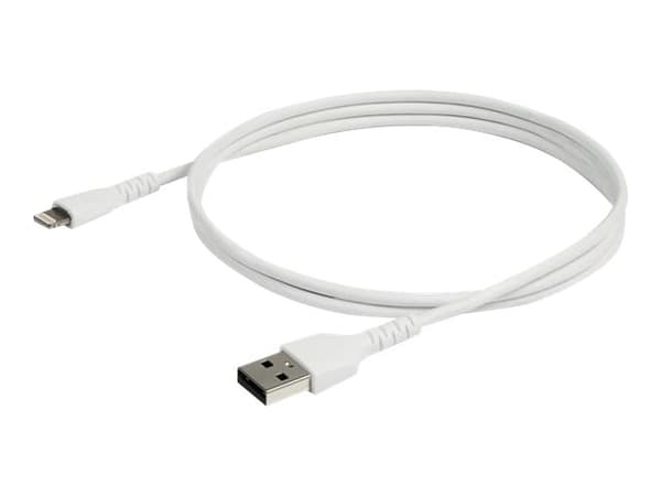 StarTech.com 1m tålig vitt USB-A till Blixtkabel - Tungt