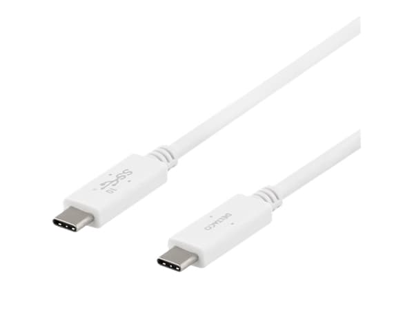 Deltaco USBC-1407M, 1 m, USB C, USB C, USB 3.2 Gen 2 (3.1 Gen 2), 10 Gbit/s, Vit