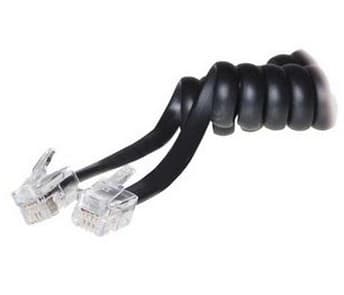 S-Conn 2m RJ10, 2 m, RJ10, RJ10, Svart, Transparent, Hankoppling, Hankoppling