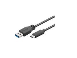 Microconnect USB3.1CA05, 0,5 m, USB C, USB A, USB 3.2 Gen 1 (3.1 Gen 1), Hane/Hane, Svart