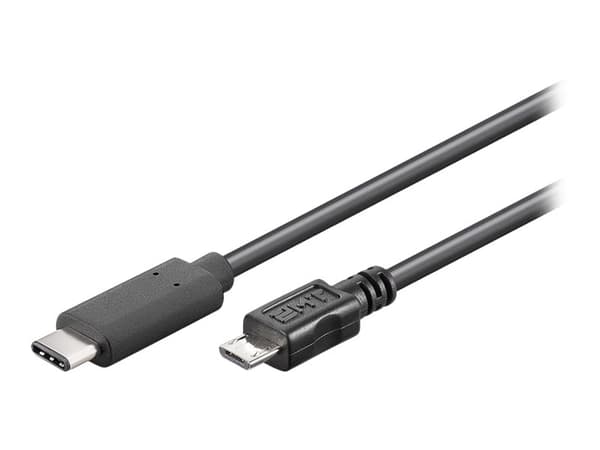 MicroConnect - USB-kabel - 24 stift USB-C (han) till Micro-USB typ B (han) - 1 m - sorterad