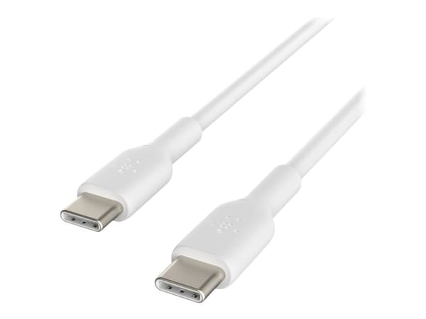 Belkin BoostCharge - USB-kabel - 24 ben USB-C (han) til 24 ben USB-C (han) - 1 m - hvid