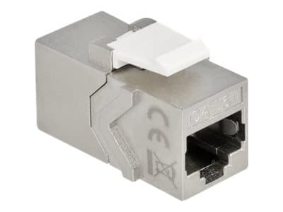 Delock - Modulaarinen sisäke (liitin) - CAT 6a - STP - RJ-45 - valkoinen, hopea