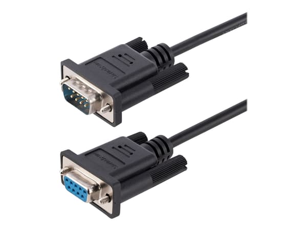 StarTech.com 3m RS232 seriell nullmodemkabel, crossover seriell kabel m/Al-Mylar-skjerming