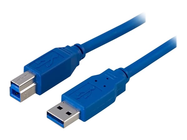 DELTACO USB3-120 - USB-kabel - USB Type B (hann) til USB Type A (hann) - USB 3.0 - 2 m - blå