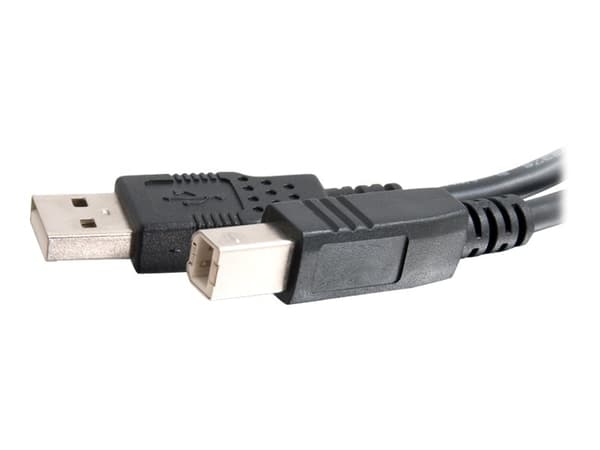 C2G 6.6ft USB A to USB B Cable - USB A to B Cable - USB 2.0 - Black - M/M - USB-kabel