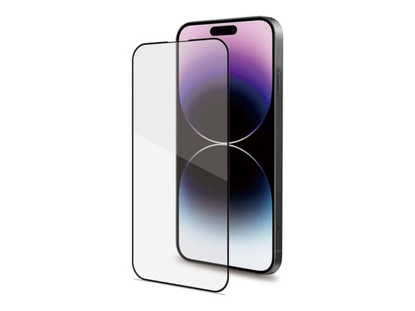 Celly Full Glass - Skærmbeskytter til mobiltelefon - glas - ramme farve sort - til Apple iPhone 15 Pro Max