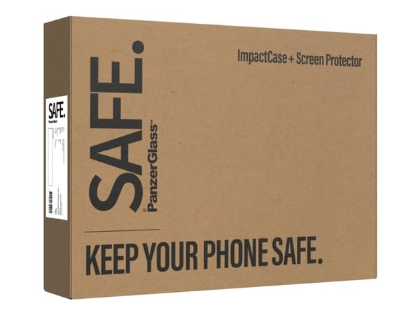 SIKKER. av PanzerGlass - 2-i-1 beskyttelsespakke - Bakdeksel til mobiltelefon