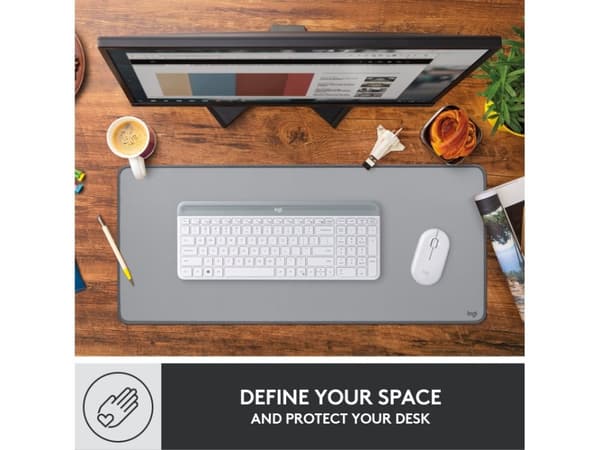 Logitech Studio Series Desk Mat - Tangentbord och musdyna - mellangrå