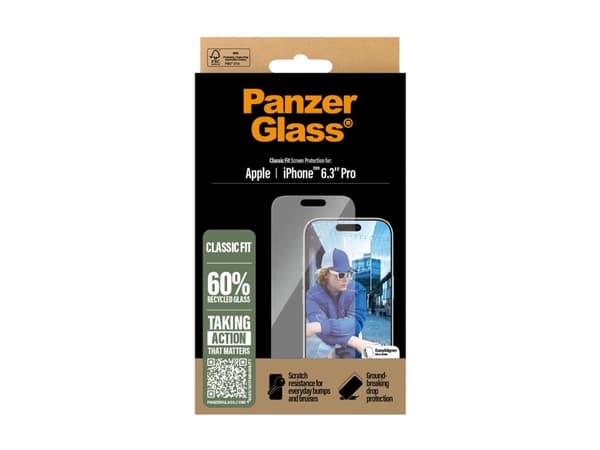 PanzerGlass - Matkapuhelimen näytönsuoja - klassinen istuvuus - lasi - Apple iPhone 16 Prolle