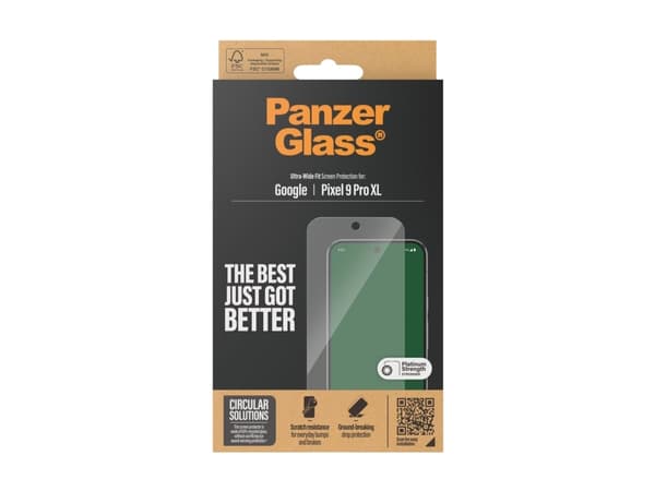 PanzerGlass - Skjermbeskytter for mobiltelefon - ultra bred passform - glass - for Google Pixel 9 Pro XL