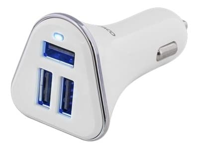 DELTACO USB-CAR102 - Strømadapter til bil - 26 Watt - 5,2 A - 3 udgangsstik (3 x USB type A)