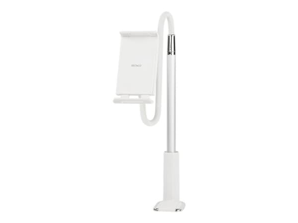DELTACO ARM-277 - Stander - justerbar arm - til mobiltelefon/tablet - hvid - skærmstørrelse: 4"