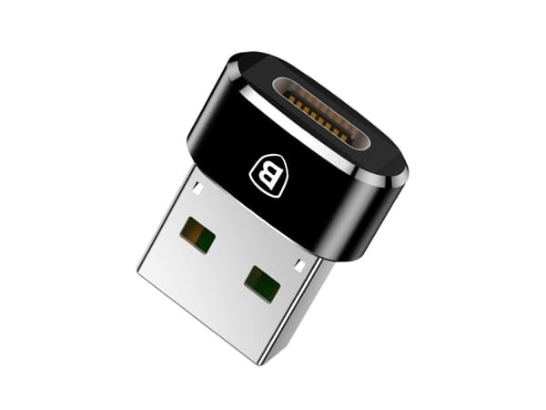 Baseus - USB-adapter - USB (han) til 24 ben USB-C (hun) - 5 A - sort