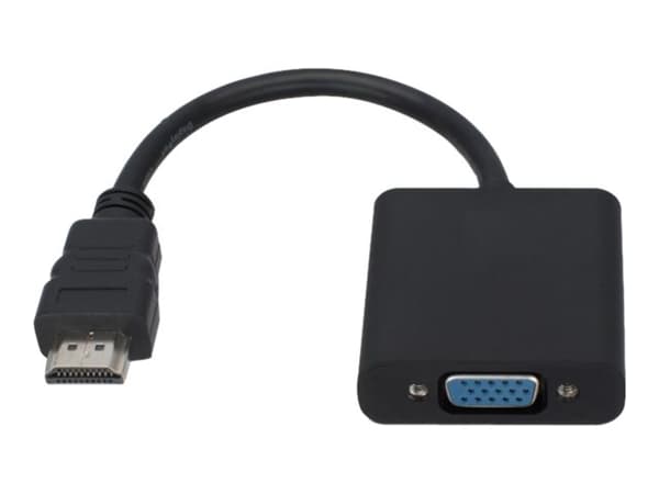 MicroConnect - Standard - videoadapter - HDMI hann til DB-15 hunn - 15 cm - svart