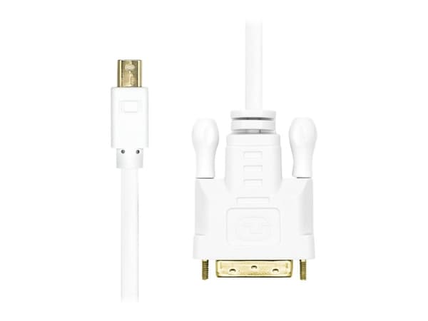 ProXtend - Adapterkabel - Mini DisplayPort (han) til DVI-D (han) - 1 m - 1080p understøttelse 60 Hz - hvid
