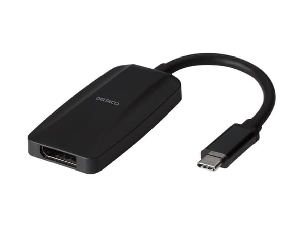 DELTACO - USB/DisplayPort-adapter - 24 ben USB-C (han) til DisplayPort (hun)