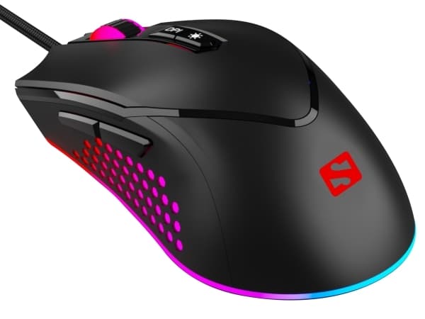 Sandberg Azazinator 6400 - Mus - ergonomisk - högervänd - optisk - 7 knappar - trådbunden - USB