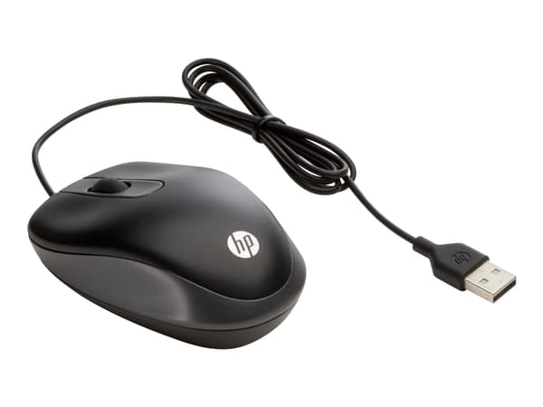 HP Travel - Mus - højre- og venstrehåndet - 2 knapper - kablet - USB