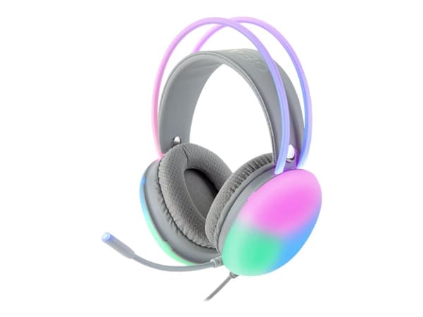 Gear4U Jellyfish - Headset - fullstorlek - kabelansluten - USB - grå