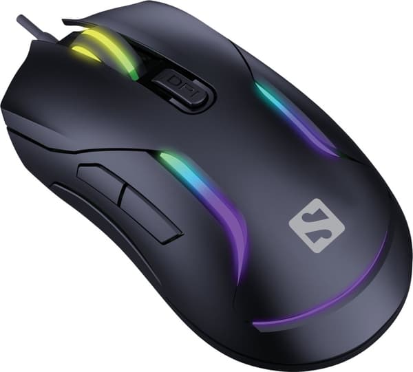 Sandberg LightFlow 6D - Mus - optisk - 6 knappar - kabelansluten - USB - hängande låda