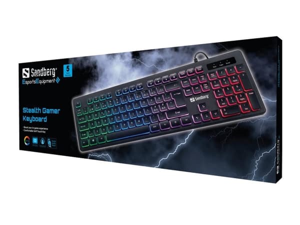 Sandberg - Tangentbord - bakgrundsbelyst - USB - QWERTY - Nordisk