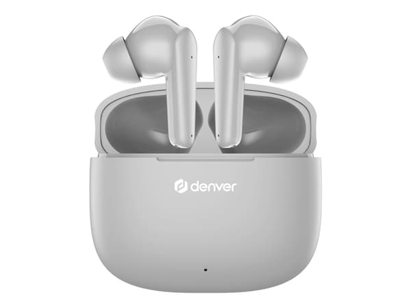 DENVER TWE-48GR - Ægte trådløse hovedtelefoner med mikrofon - i øret - Bluetooth - grå