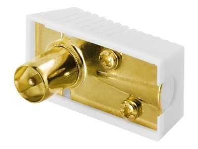 Antennestik 9,5 mm han, vinklede, guldbelagte stik