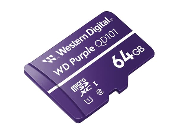 WD Purple WDD064G1P0C-85AEL0 - Flash-hukommelseskort - 64 GB - UHS-I U1 / Class10 - microSDXC - lilla