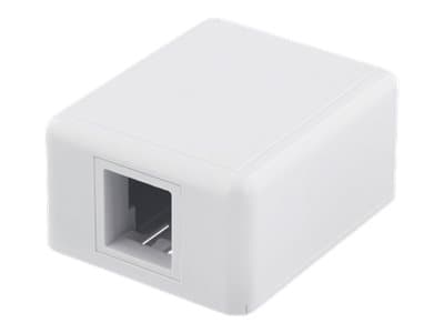 DELTACO VR-222 - Uttak utenpåliggende - hvit - 1 port