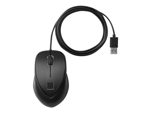 HP Fingerprint - Mus - laser - 3 knappar - kabelansluten - USB - för EliteBook 830 G6 ZBook 15u G6