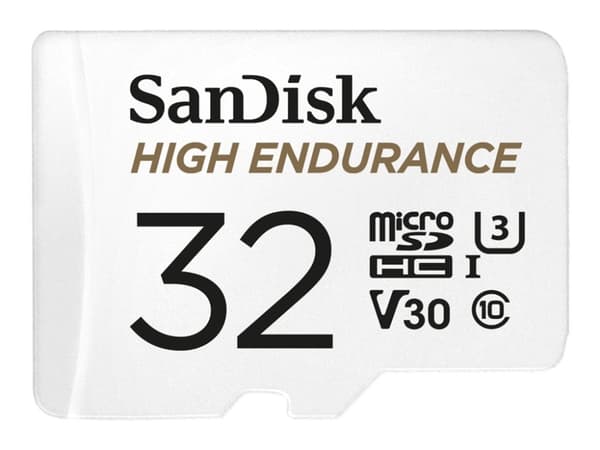SanDisk High Endurance - Flash-minnekort (adapter, microSDHC til SD inkludert) - 32 GB