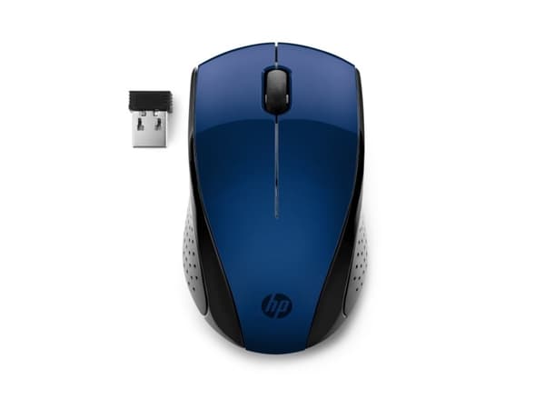 HP 220 - Mus - 3 knappar - trådlös - 2.4 GHz - trådlös USB-mottagare - blå - CTO - för HP 24
