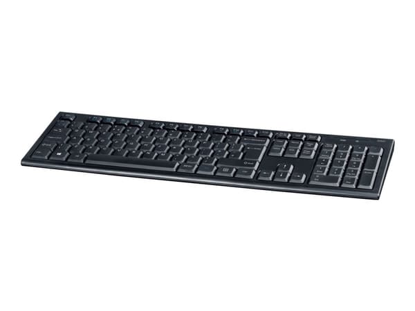 DELTACO - Tastatur - trådløst - 2,4 GHz - Britisk - sort