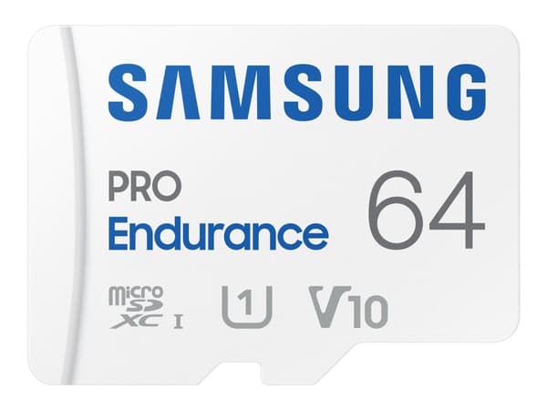 Samsung PRO Endurance MB-MJ64KA - Flash-minnekort (microSDXC til SD-adapter inkludert) - 64 GB