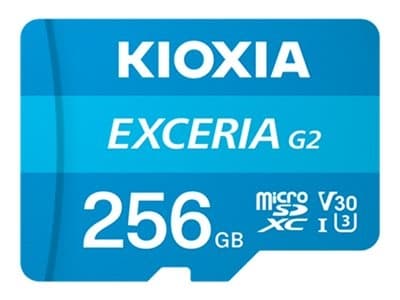 KIOXIA EXCERIA G2 - Flash-minnekort - 256 GB - A1 / Video Class V30 / UHS-I U3 / Class10