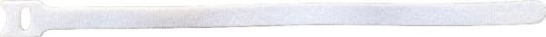 Krog og løkkebånd 20cm x 12mm Hvid 50stk