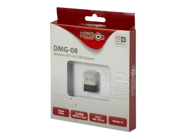 Inter-Tech DMG-08 - Nätverksadapter - USB 2.0 - 802.11a, 802.11b/g/n, Bluetooth 4.0