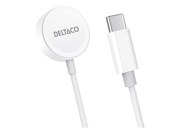 Deltaco AWC-101, innendørs, USB, Trådløs lading, 1 m, Hvit