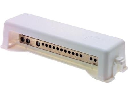 Potentialudligningsskinne til 7x2,5-25 mm² + 1x50 mm² + 4x30 mm/1x50 mm², PVC-fri plast
